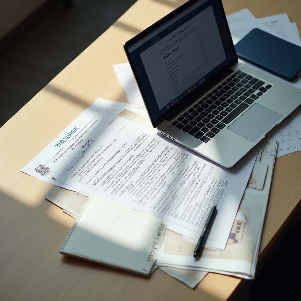 Documentazione ADM su scrivania professionale