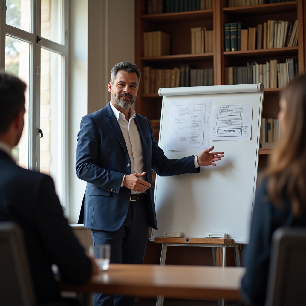 Formatore che conduce una sessione pratica del corso a Genova